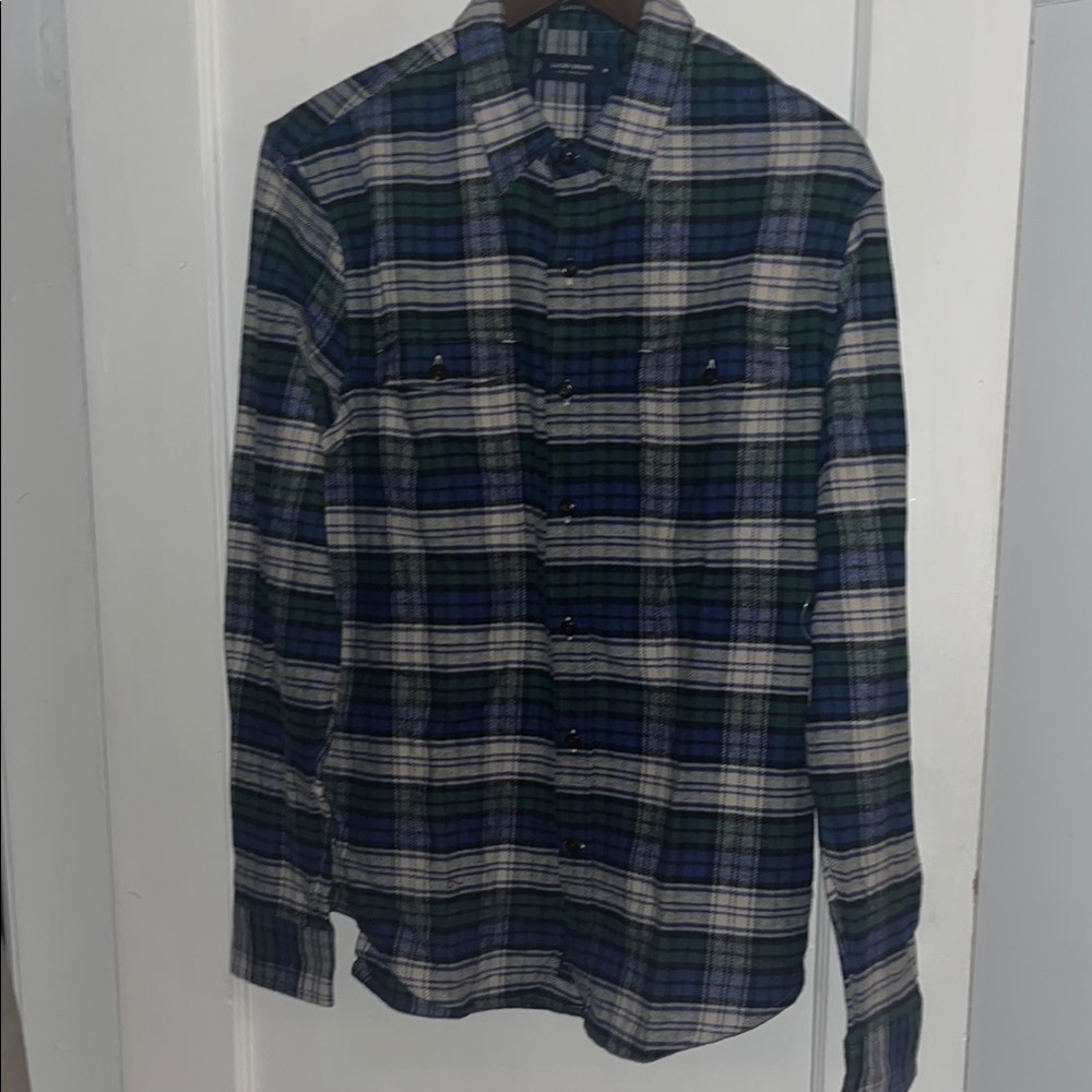 Lucky Brand - Green and Blue Plaid Button Down